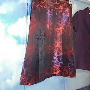 Lane Bryant 18 metallic look w/pleats Party Skirt